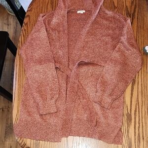 Maurices Warm Rust Hooded Cardigan Sweater